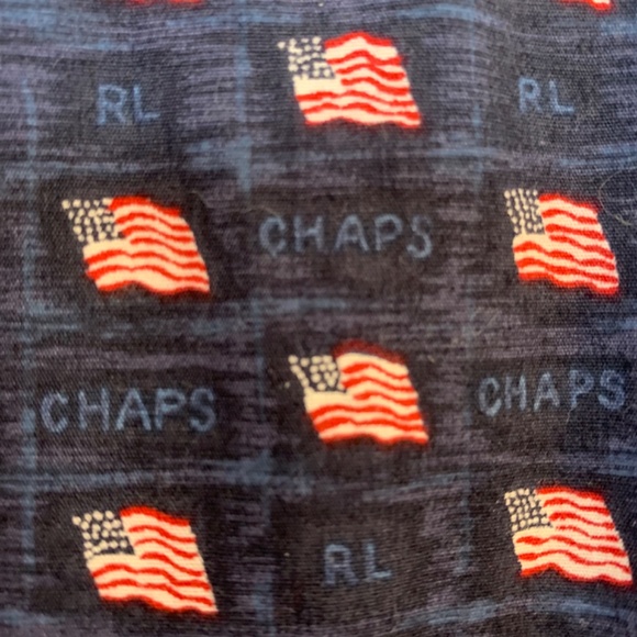 Chaps Ralph Lauren Mens Flag Print Button Down Shirt 2XLT Patriotic Americana - Picture 7 of 14